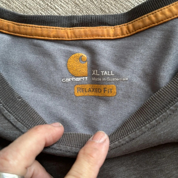 LOOSE FIT HEAVYWEIGHT SHORT-SLEEVE POCKET T-SHIRT Carhartt XL tall in color Peat - Picture 8 of 8